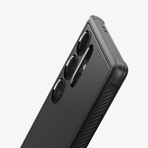 ACS07286 - Galaxy S24 Ultra Case Rugged Armor in Matte Black showing the back